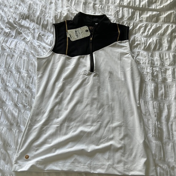 Women’s sleeveless golf polo - Picture 1 of 4